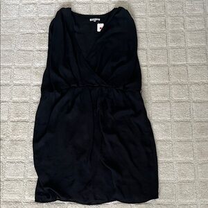 TRULY Elegant Black Wrap Mini Dress